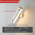 Applique Murale Nordique Élégante Design Contemporain Lumineux Style B Blanc 30Cm / Chine Blanc