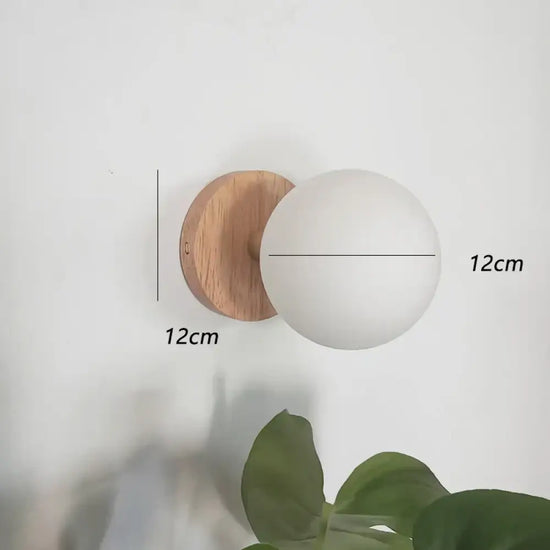 Applique Murale Nordique Élégante Et Minimaliste. 12Cm-Blanc Laiteux 1 Chambre