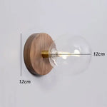 Applique Murale Nordique Élégante Et Minimaliste. Verre Transparent De 12 Cm Chambre
