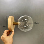 Applique Murale Nordique Élégante Et Minimaliste. Verre Transparent De 15 Cm 1 Chambre