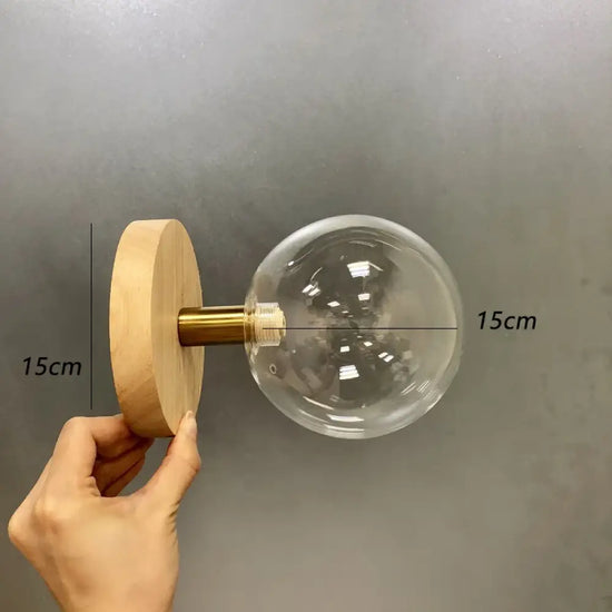 Applique Murale Nordique Élégante Et Minimaliste. Verre Transparent De 15 Cm 1 Chambre