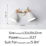 Applique Murale Nordique Élégante Minimaliste Design B Blanc L32X20Cm / Froid (5 500-7 000 K).