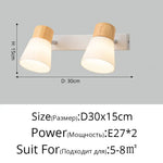 Applique Murale Nordique Élégante Minimaliste Design Style A 2 Têtes / Blanc Chaud (2700-3500K)