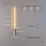 Applique Murale Nordique Élégante Minimaliste Lumière Argent 70Cm / Lumière Neutre Applique Chambre