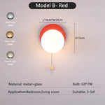 Applique Murale Nordique Lumière Design Élégante B Rouge / 3 Température De Couleur Chambre