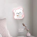 Applique Murale Ours Rose Déco Design Enfantine. Chambre
