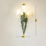 Applique Murale Rétro Vintage Industriel Style Loft Verre À Fleurs 6 Têtes / Comme Image Blanc