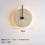 Applique Murale Ronde Design Zen Lumineux. Diamètre 28Cm / Blanc Froid (5500-7000K) Chambre