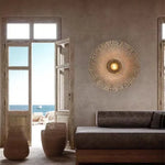 Applique Murale Ronde en Bambou 