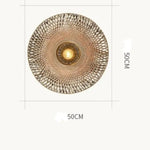 Applique Murale Ronde en Bambou 