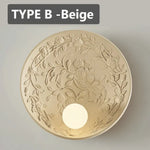Applique Murale Ronde Vintage Élégante Design. Type B - Beige / Blanc Froid (5500-7000K) Chambre