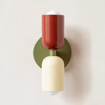 Applique Murale Scandinave | Led Salon Minimaliste Rouge Beige Applique