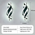 Applique Murale Spirale Élégante Illumination Design A-Noir 2 Pièces / Blanc Chaud (2700-3500K)