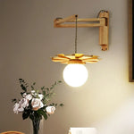 Applique Murale Suspendue Scandinave Luminaire Bois Applique Chambre