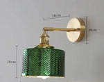 Applique murale  verte nordique en verre