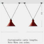 Art: Lustre Led Design Suspendu Rouge - 2 Lampes A Luminaire Chambre