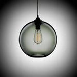 Design De Suspension En Verre Coloré Gris / 20Cm Luminaire Chambre