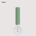 Design Led Tube Coloré Suspendu Vert Luminaire Chambre