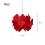 Design Moderne: Suspension En Plaques Colorées Rouge / Chaude Luminaire Chambre