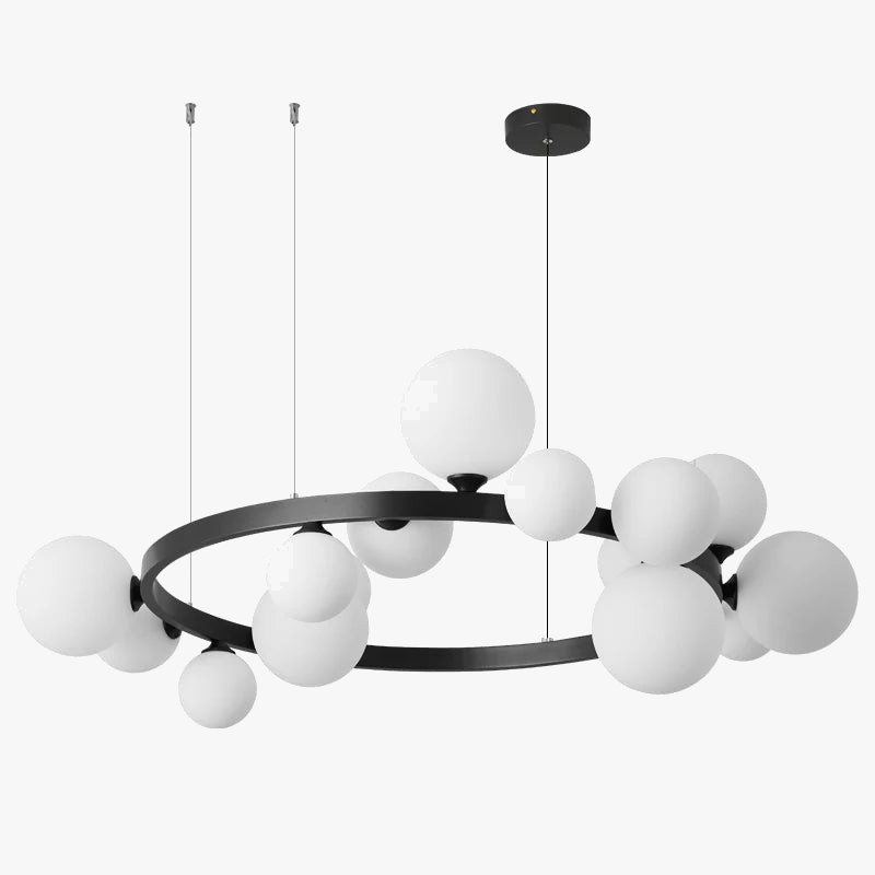 Minimalist Round Design Chandelier, Luxury Nordic Minimalist Modern Living Room, Restaurant, Magic Bean Bedroom