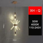 Florina Led Suspension Verre Moderne Q Luminaire Chambre