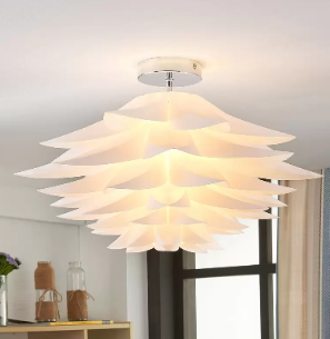 Rimon floral ceiling light in white