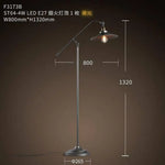 Lampadaire En Fer Ajustable Rustique Luminaire Chambre