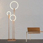 Lampadaire Led Bois Anneau Design Luminaire Chambre
