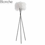 Lampadaire Led Plumes Trépied Room Luminaire Chambre
