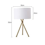 Lampadaire Led Trépied Abat-Jour Cylindre Lampe À Poser / Beige Luminaire Chambre