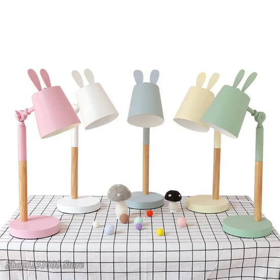 Lampe À Oreilles De Lapin Colorée Luminaire Chambre