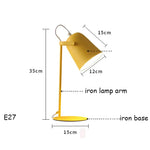 Lampe Bureau Moderne Abat-Jour Coloré Luminaire Chambre