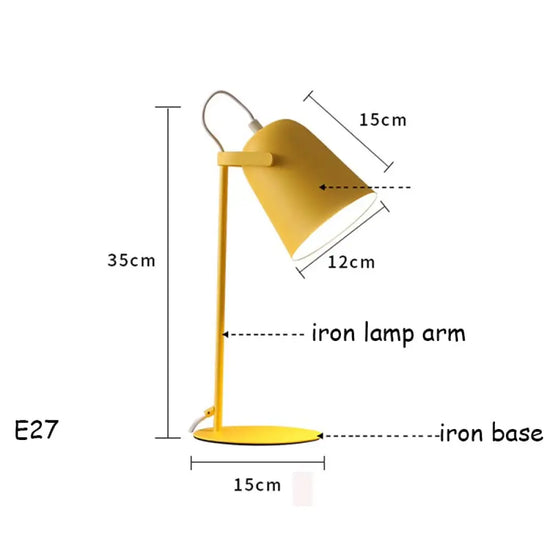 Lampe Bureau Moderne Abat-Jour Coloré Luminaire Chambre