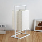 Lampe Bureau Rétro Tissu Métal Blanc B Luminaire Chambre