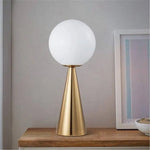 Lampe De Chevet Dorée Et Sphérique Luminaire Chambre