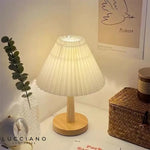 Lampe De Chevet Nordique Plissée Blanc