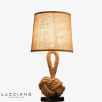 Lampe De Chevet Tissu Et Corde Luminaire Chambre