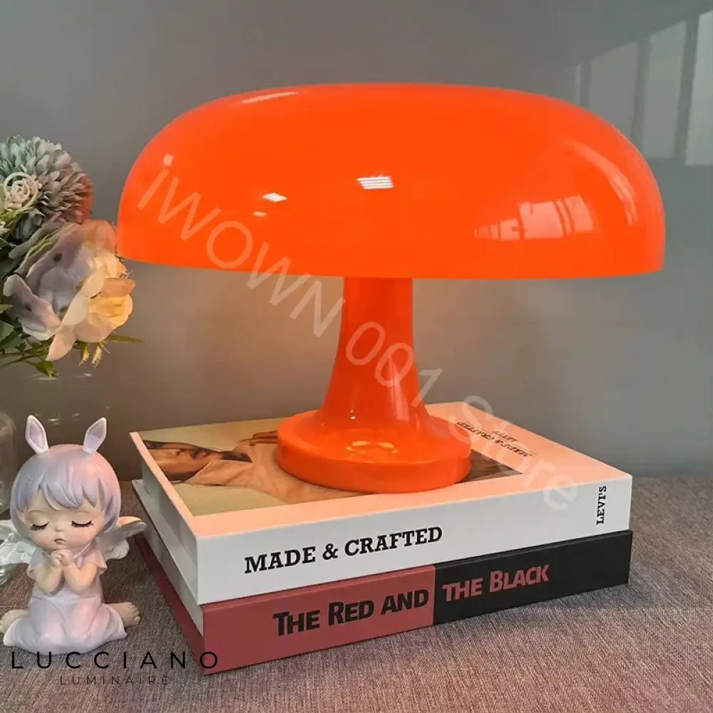Lampe de chevet Vintage Champignon Orange