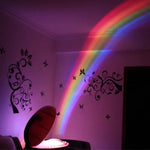 Lampe de nuit avec projection arc-en-ciel
