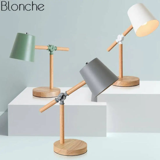 Lampe En Bois Ajustable Colorée Luminaire Chambre