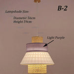 Lampe Led En Rotin Style Japonais B2 Luminaire Chambre