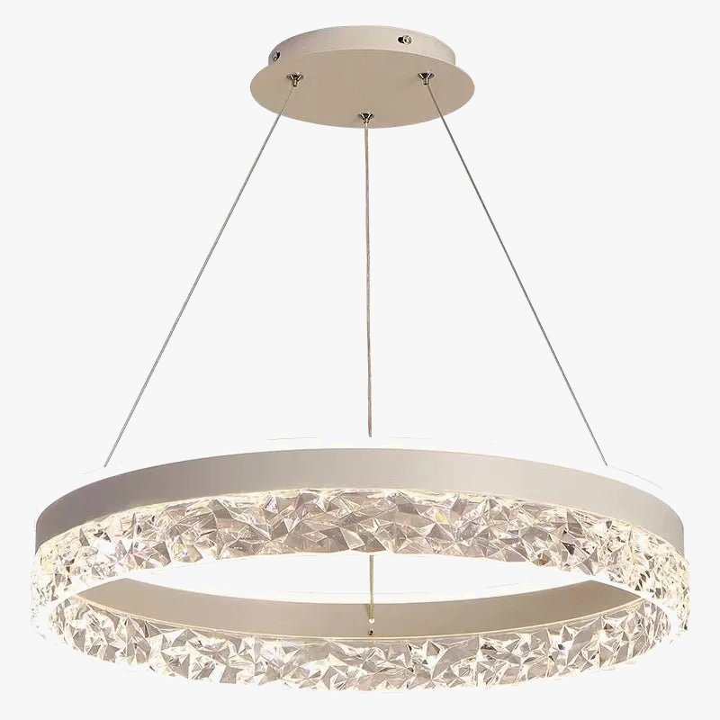 Simple circular LED round chandelier with decorative remote control