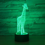 Lampe LED tactile en forme de girafe 3D
