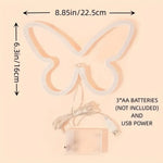 Lampe Néon Led En Forme De Papillon Veilleuse