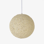 Lampe Papier Boule Wicker Beige / 15Cm Luminaire Chambre