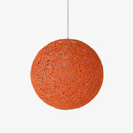 Lampe Papier Boule Wicker Orange / 15Cm Luminaire Chambre