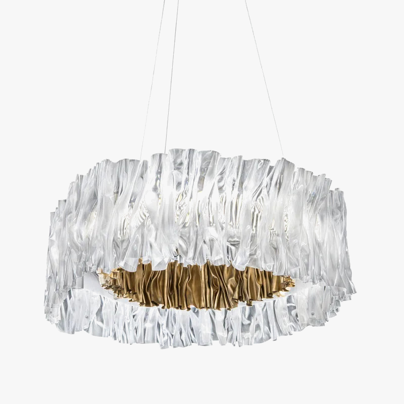 Modern Luminous Acrylic Petal Chandelier
