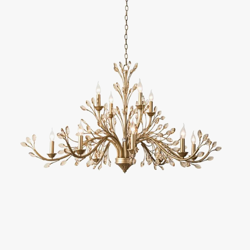 American vintage chandelier with sparkling crystals