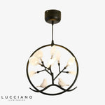 Lustre Arbre Et Oiseaux Moderne A - Noir Chaude Luminaire Chambre