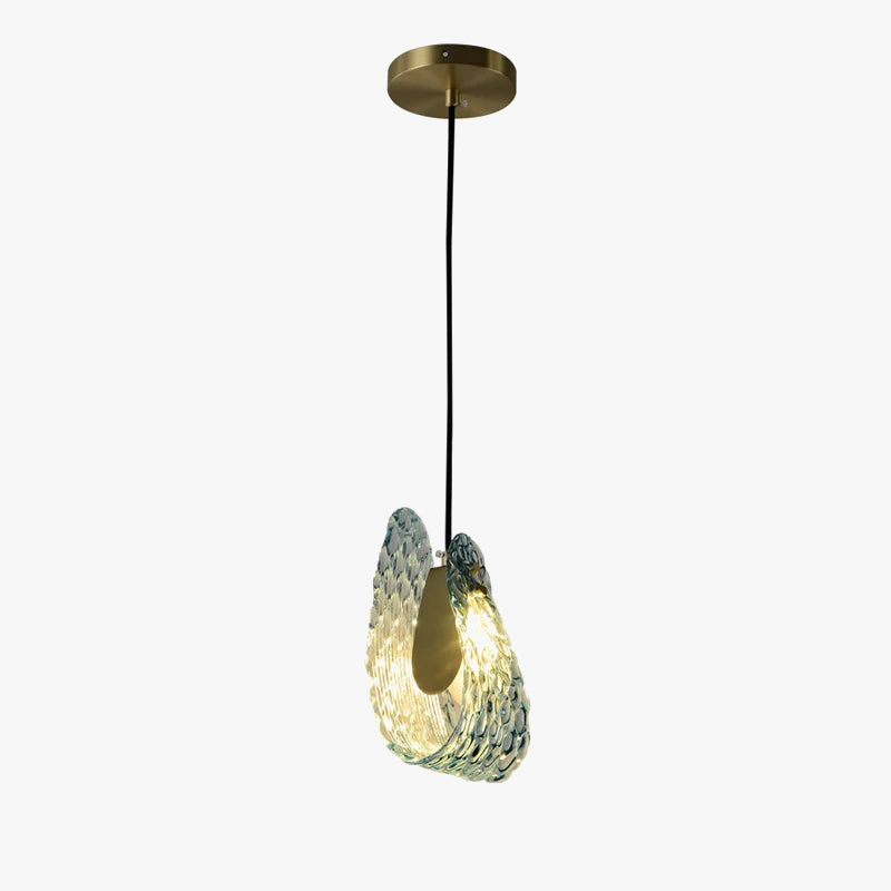 Copper and blue Art Deco chandelier for elegant interiors